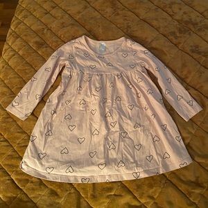 Heart print dress 1 1/2 to 2 years baby girl toddler
